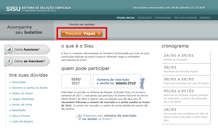 SISU 2023 → INSCRIÇÕES, Cronograma, Vagas, Resultado